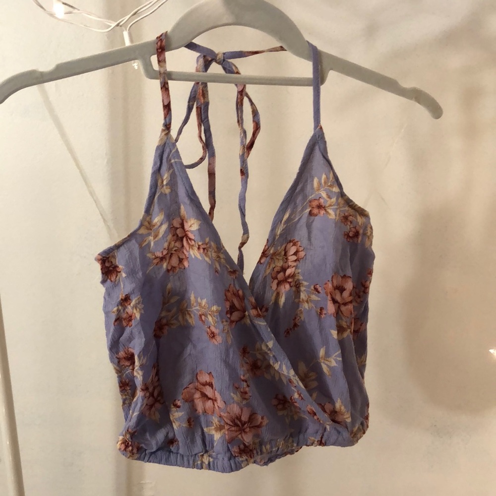 Floral American eagle crop top!